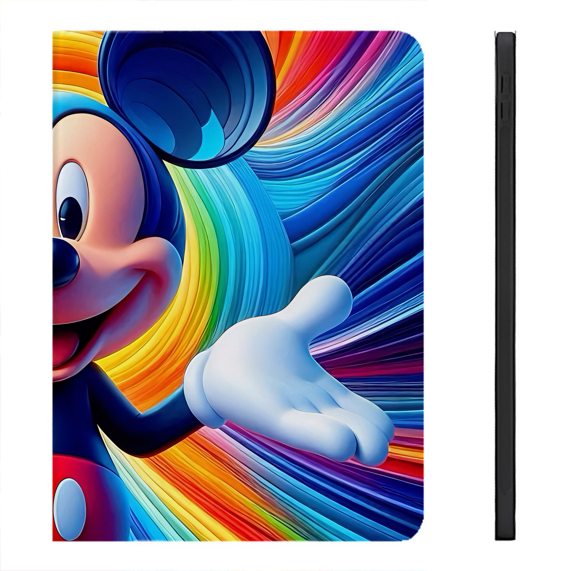 ミッキーマウス Mickey Mouse IPadケース ペンホルダー付き ブックスタイルデザイン